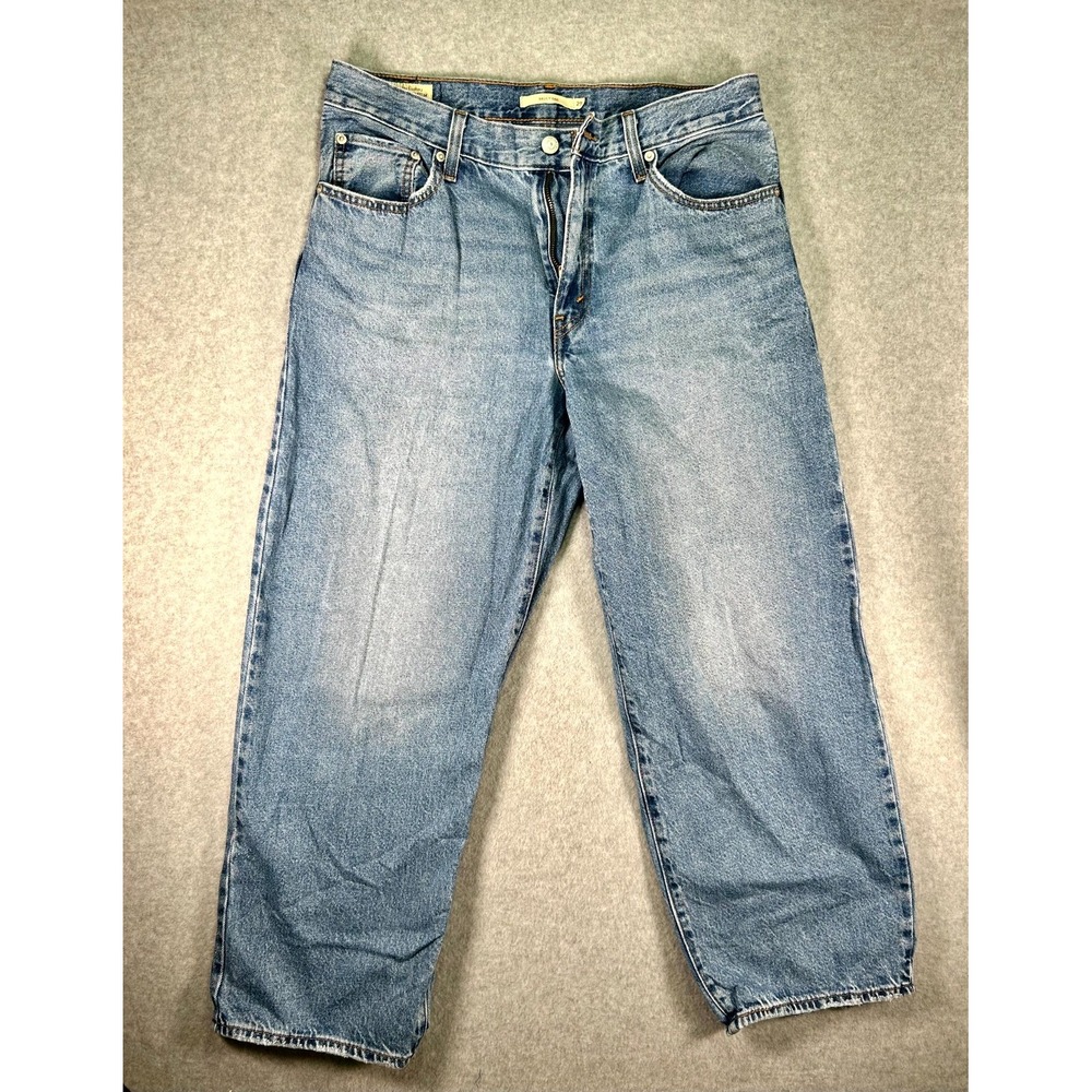 Levi's Premium Jeans Womens 29 Blue Denim Medium Wash Baggy Dad Pockets Outdoor